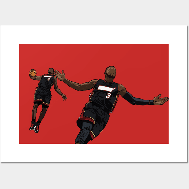 Lebron james dwyane wade alley oop poster store